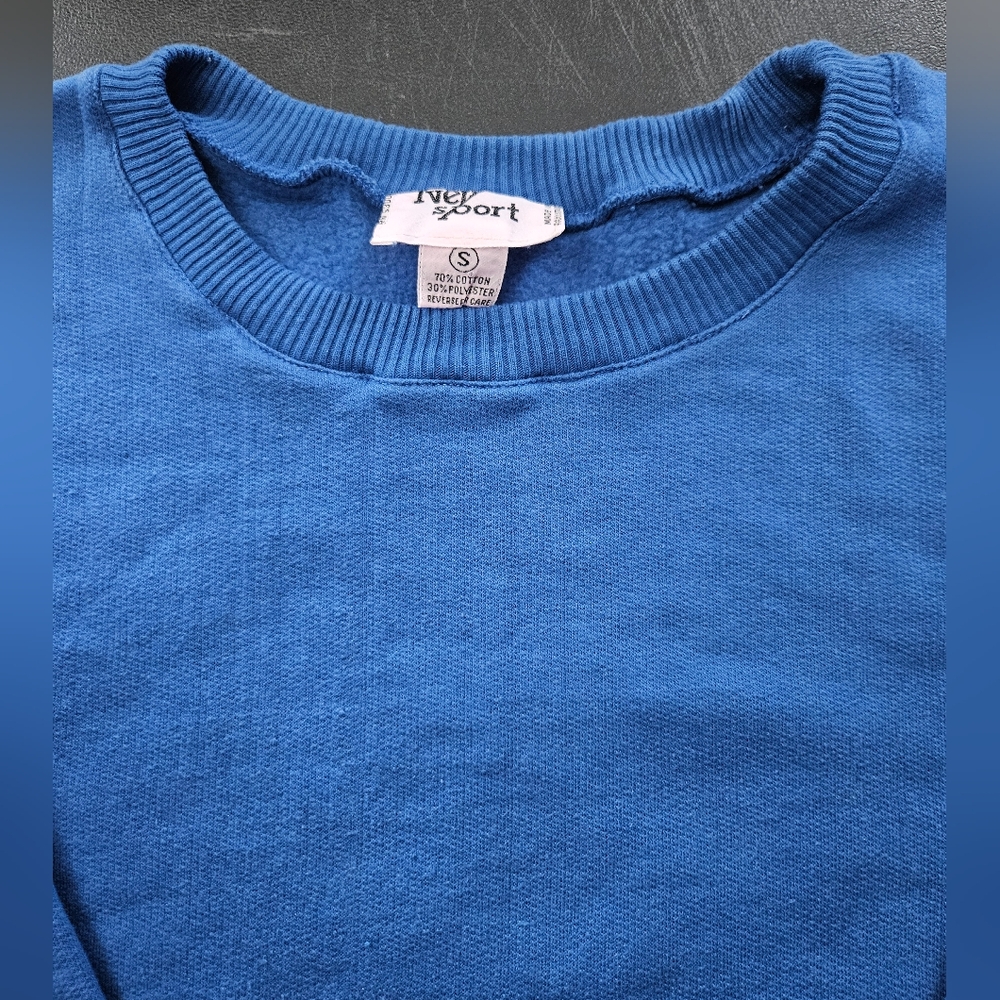 Vintage - Ivey Sport Blue Cotton Blend Sweatshirt - NWOT - Size S - Picture 3 of 8